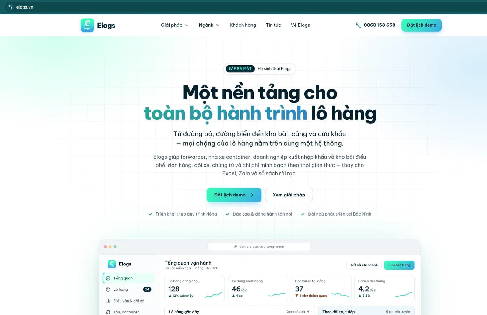 hình ảnh trang web chính thức của elogs